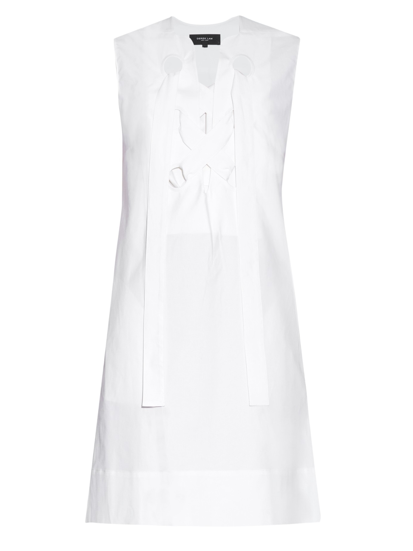 white cotton shift dress