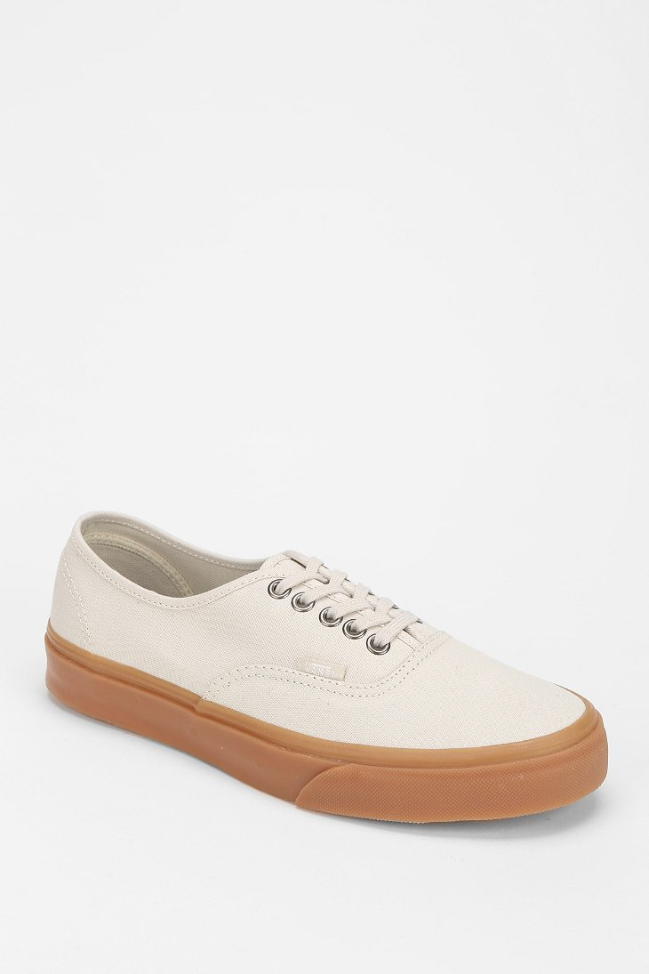 Vans Authentic Gum Sole Womens Lowtop Sneaker in White | Lyst