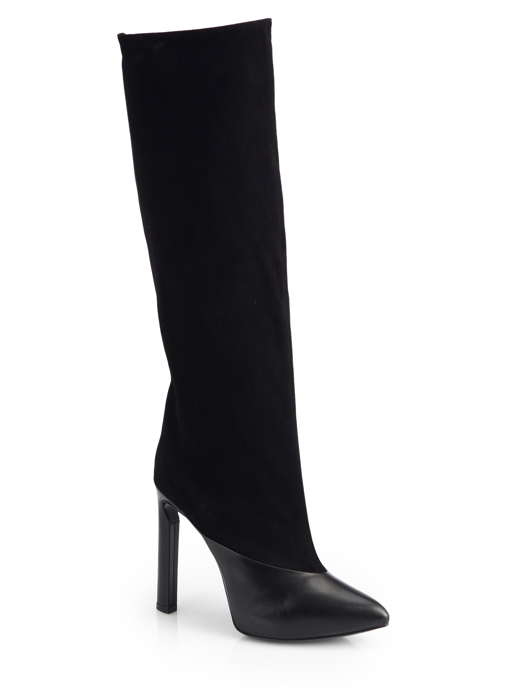 Lyst Jimmy Choo Derive Suede & Leather Mixed Media Kneehigh Boots in