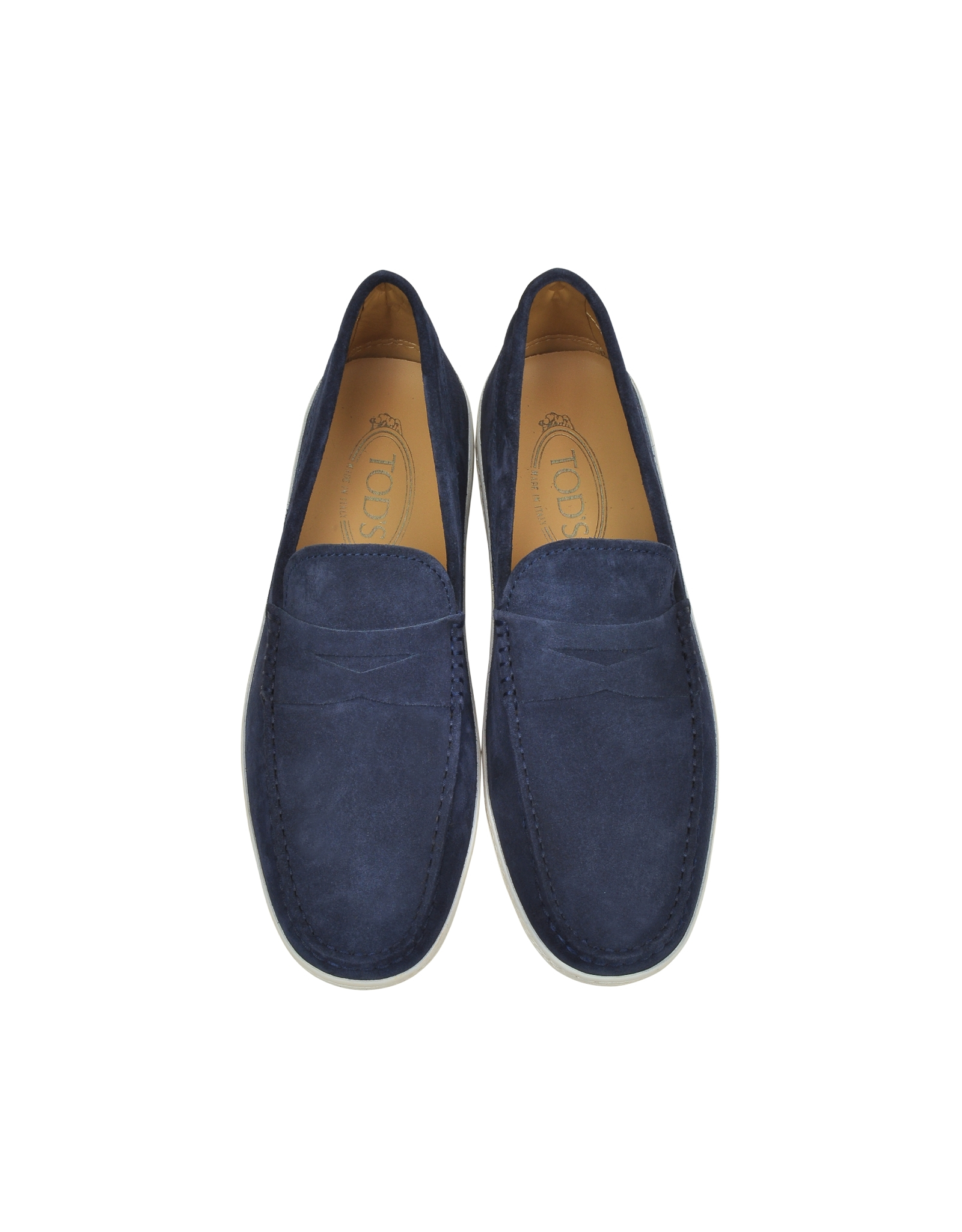 Tod's Marlin Blue Suede Mocassino Shoe for Men - Lyst