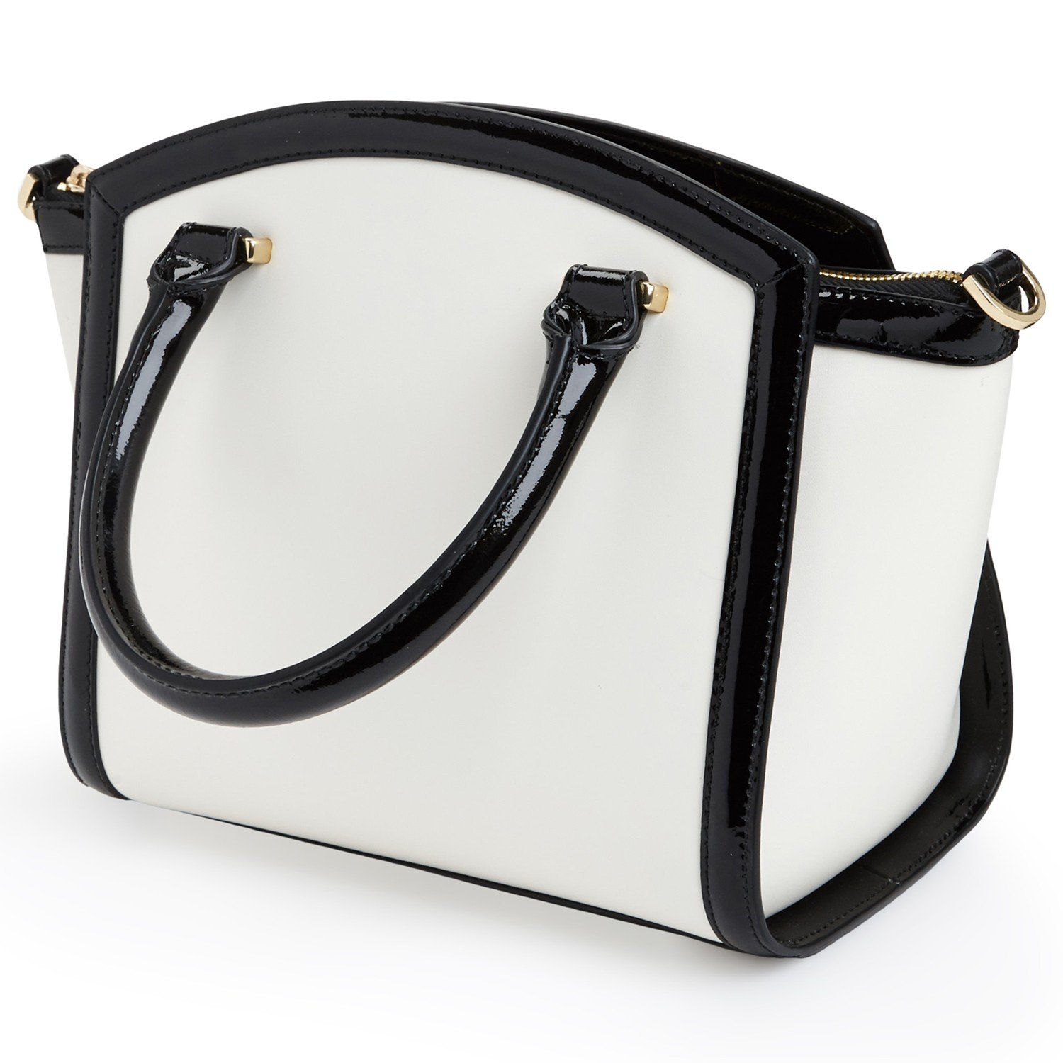 Ted Baker Curved Top Bow Leather Tote Bag in White - Lyst