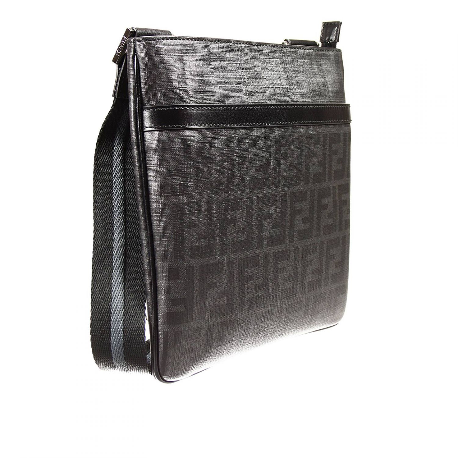 Fendi Handbag Bag Crossbody Zucca Pu in Black for Men | Lyst