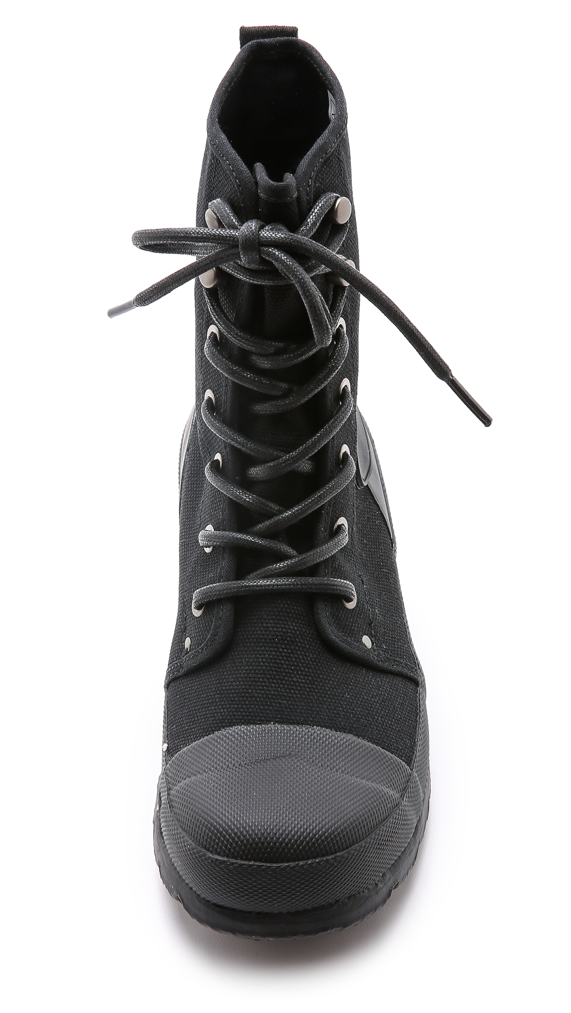 canvas commando boots
