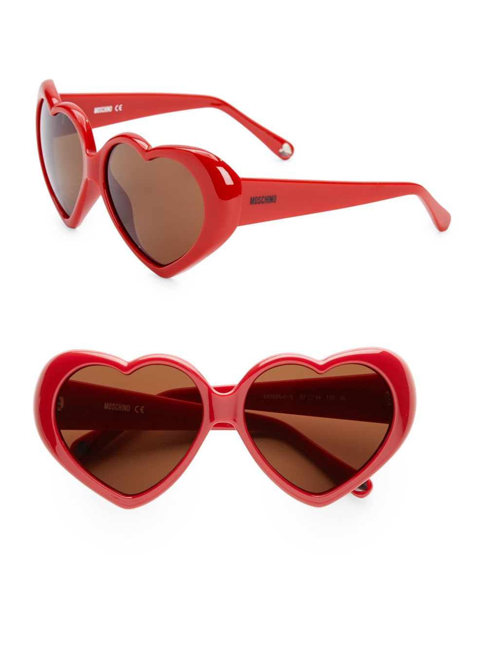 Moschino Retro Heart Sunglasses in Red 