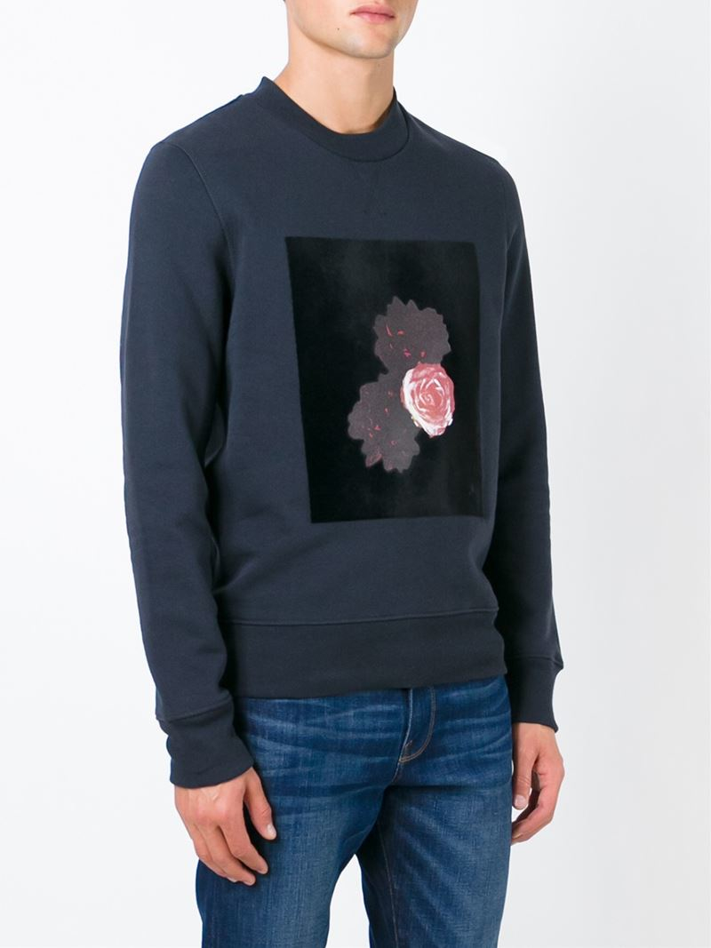 rose print sweatshirt