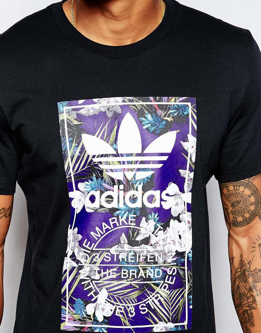 adidas t shirt floral