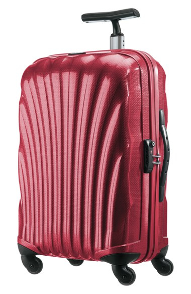 red hard shell suitcase