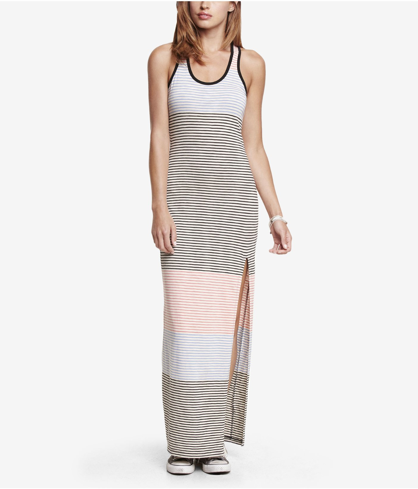 express striped maxi dress