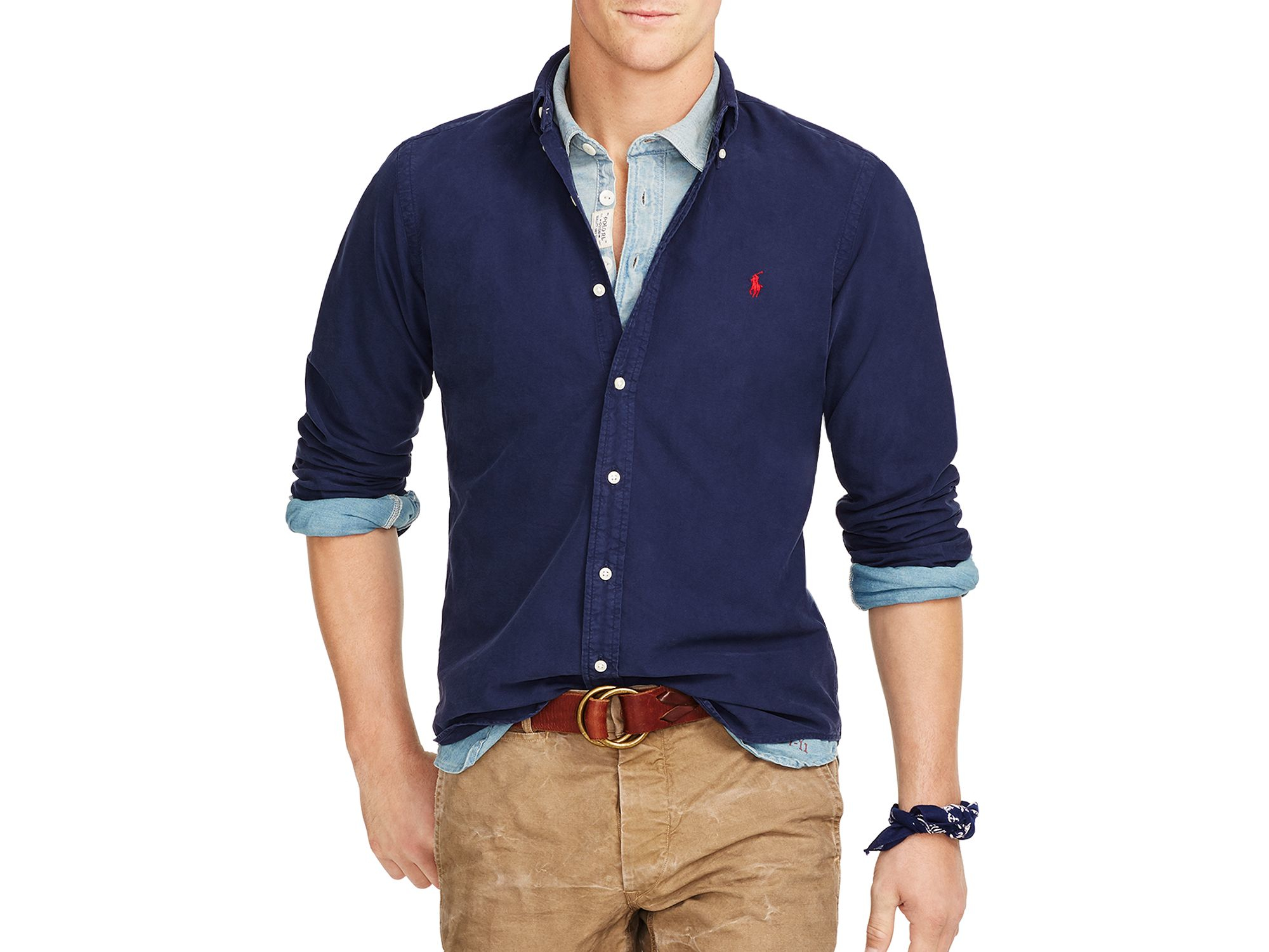 Ralph lauren Polo Oxford Shirt in Blue for Men (Newport Navy)