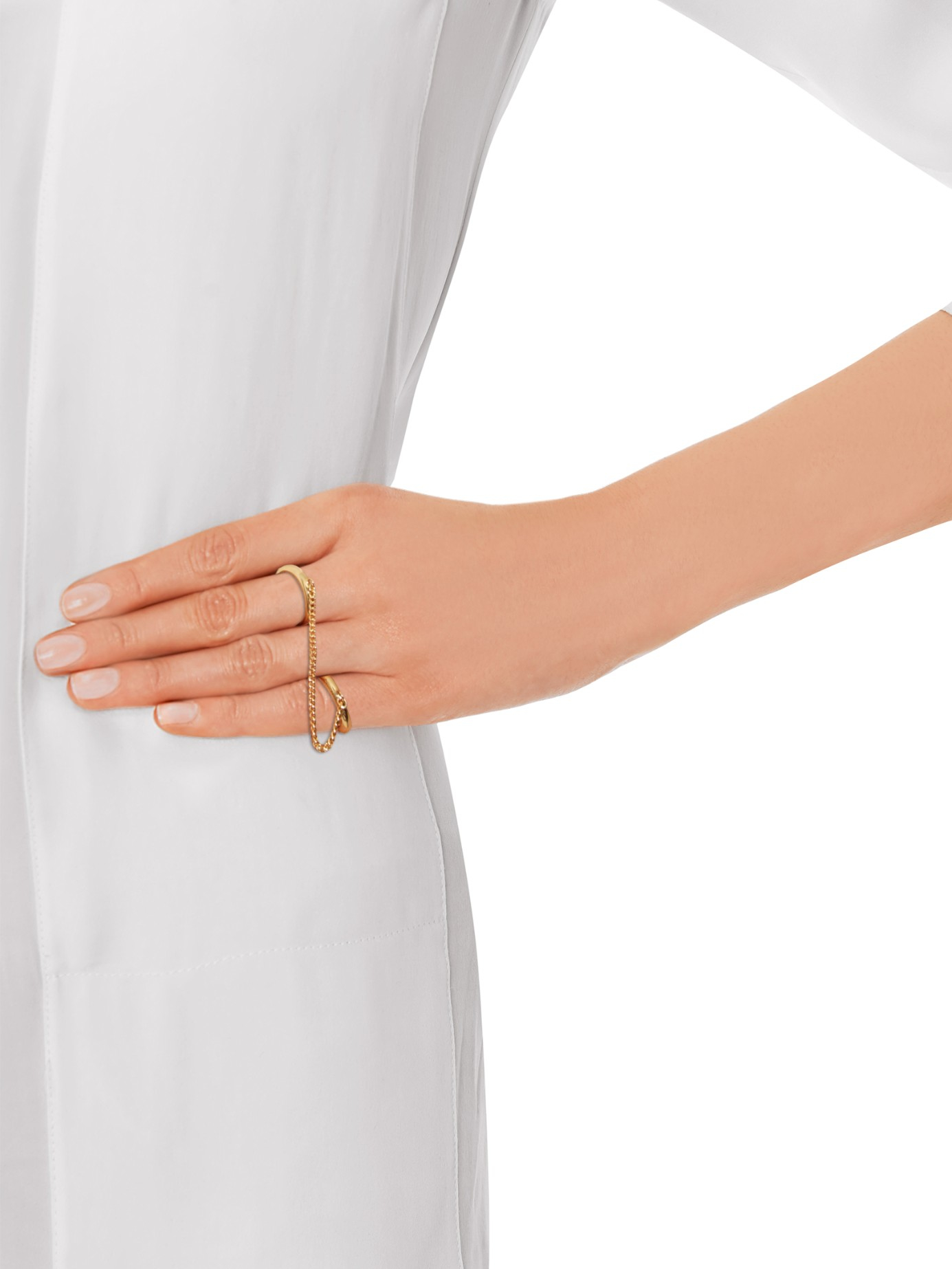Chloé Carley Double-ring in Gold (Metallic)