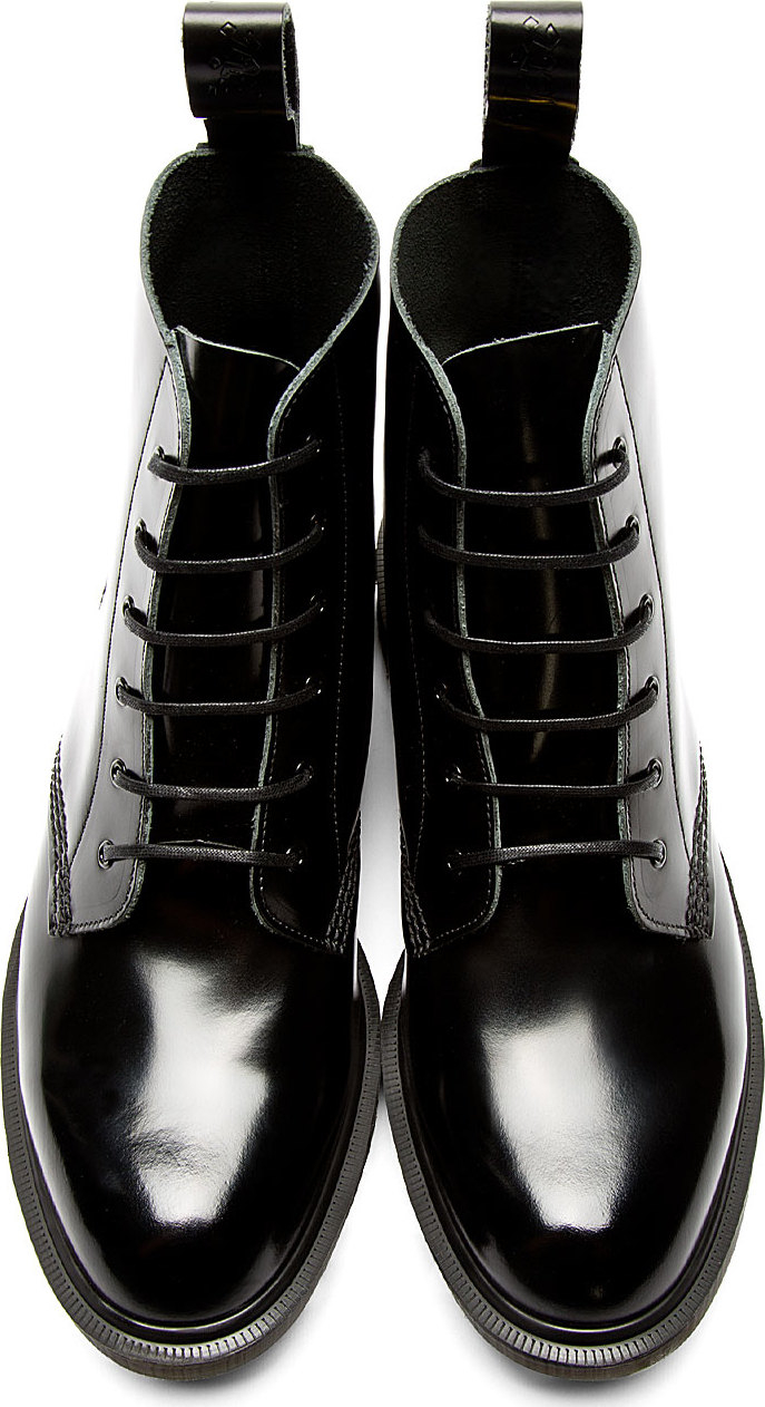 Dr. Martens Black Leather 6_eye Arthur Boots for Men - Lyst