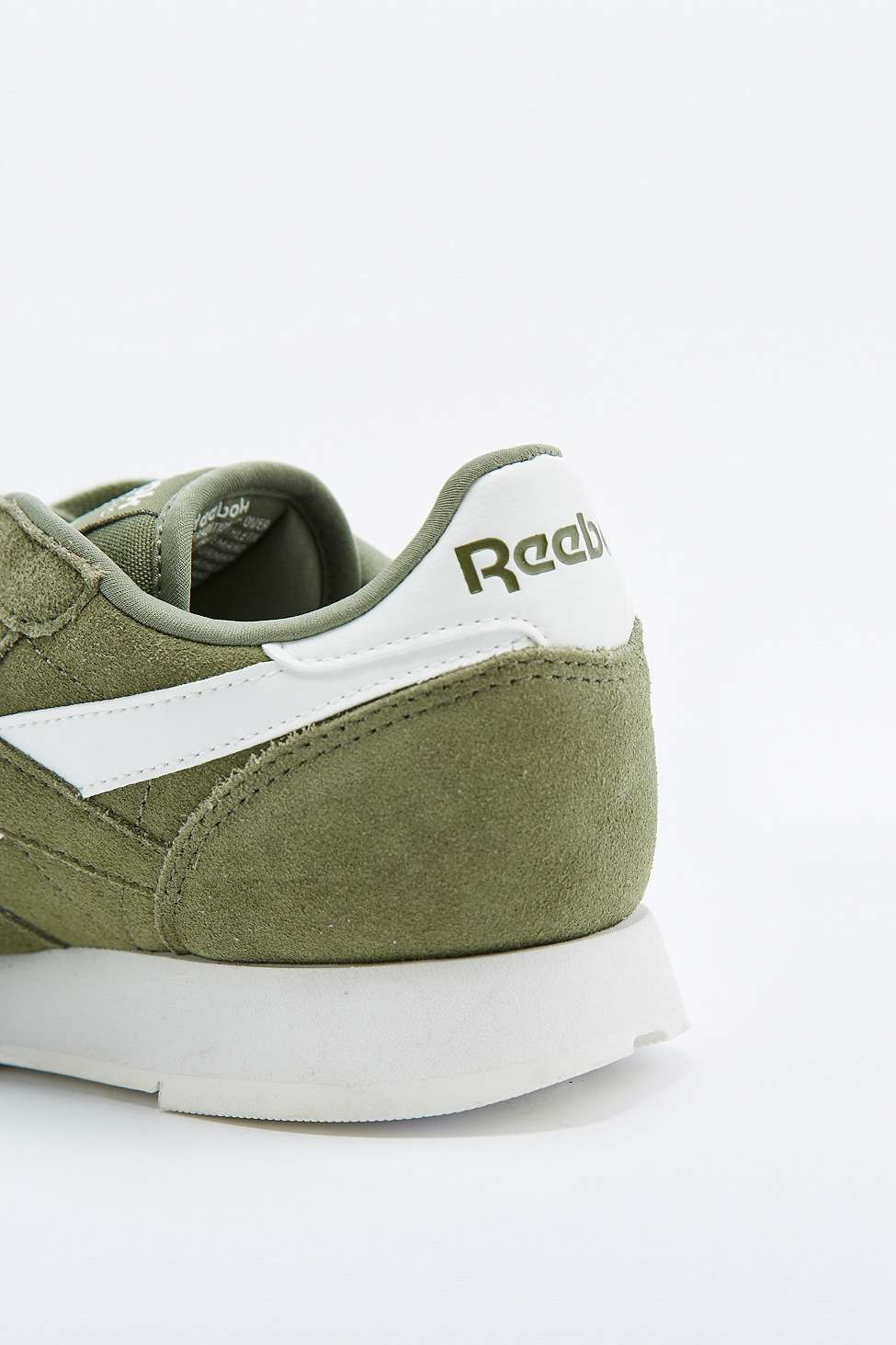 Reebok Classic Green Suede Trainers Lyst