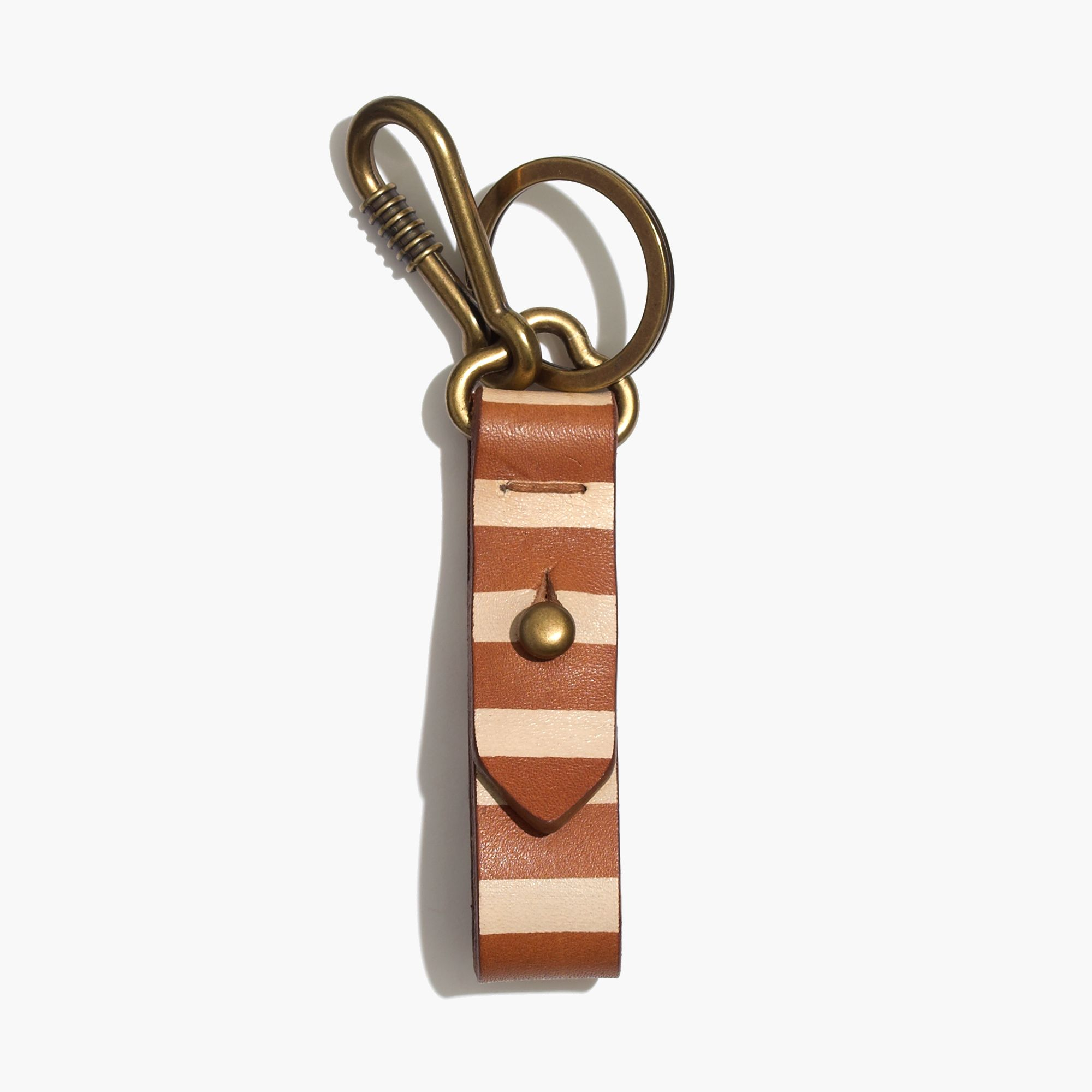 Lyst Madewell Front Door Key Fob In Paintstripe Brown Gallery