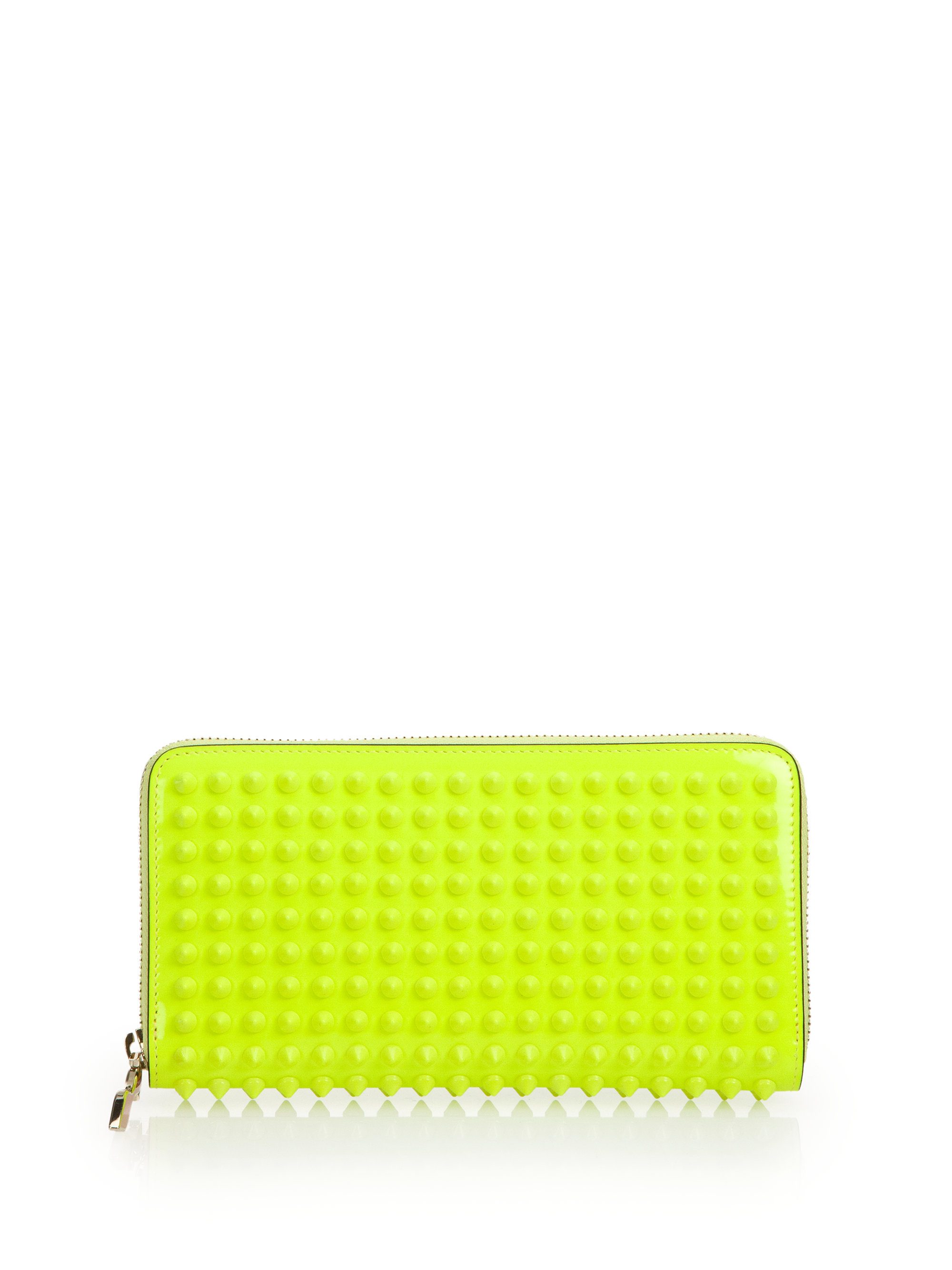 Christian Louboutin, Panettone white leather studded wallet