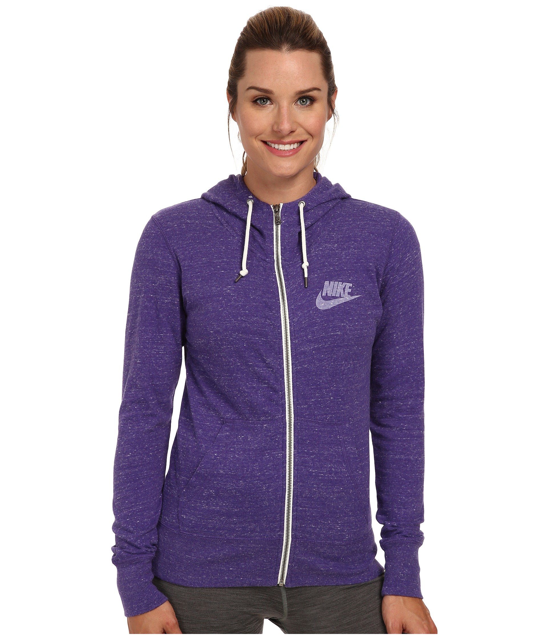 nike purple zip up hoodie