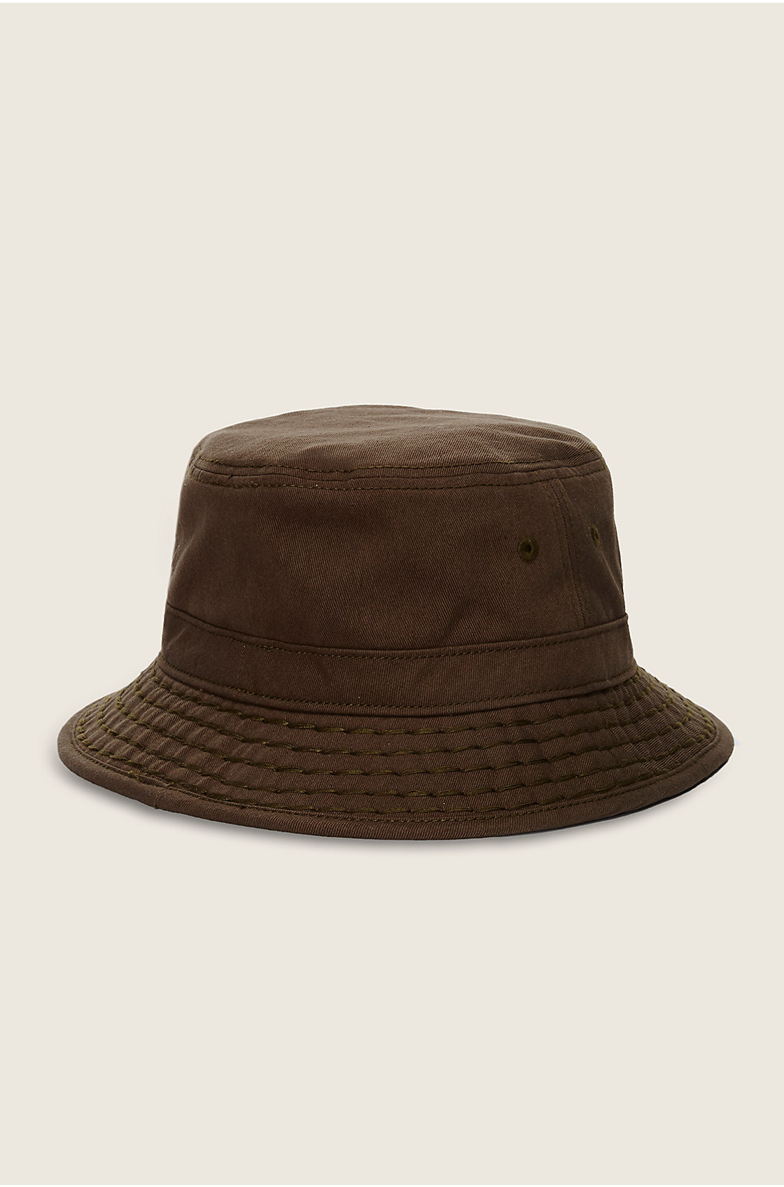 True Religion Cotton Shiny Buddha Bucket Hat in Faded Olive (Brown) for