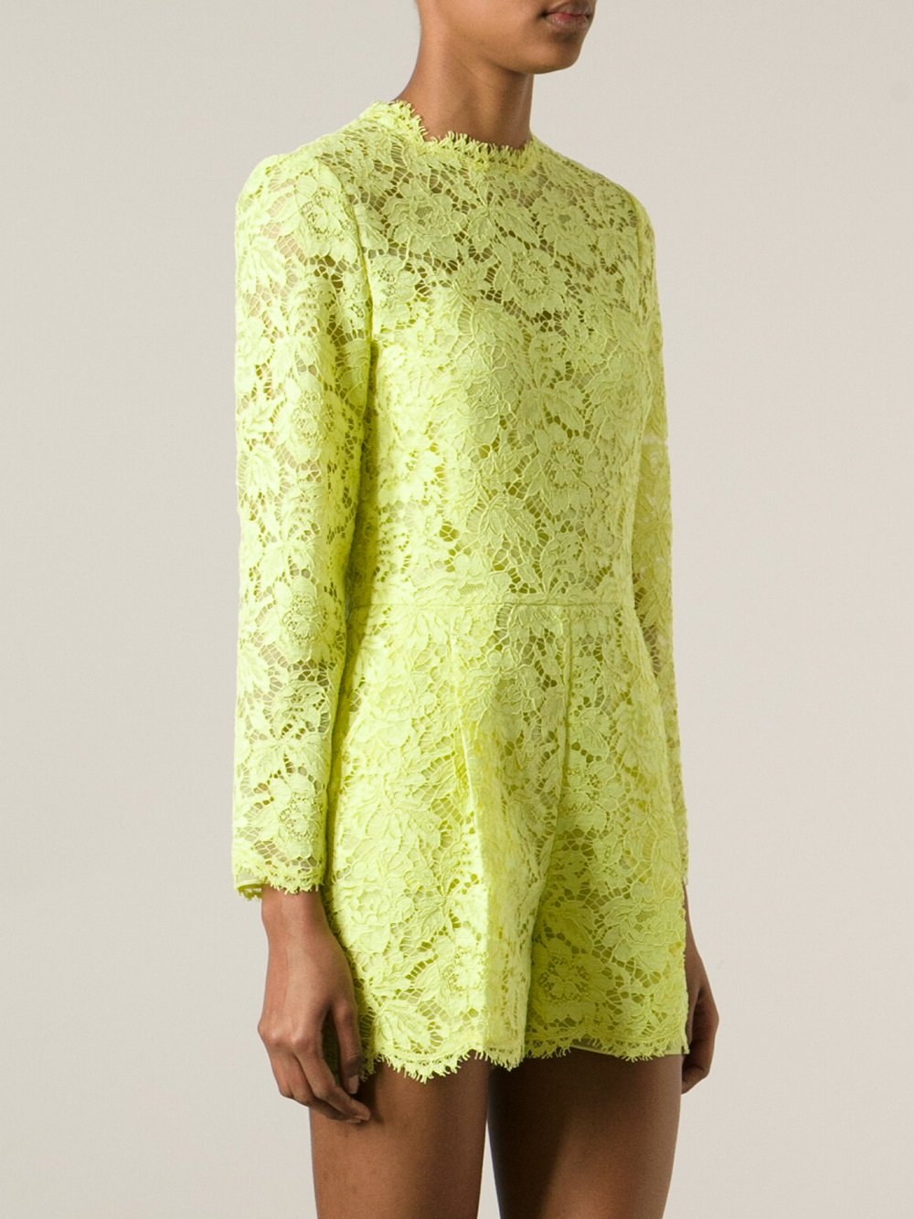 lyst valentino lace romper in green lyst valentino floral lace playsuit in green lyst valentino lace romper in green lyst valentino floral lace playsuit in green