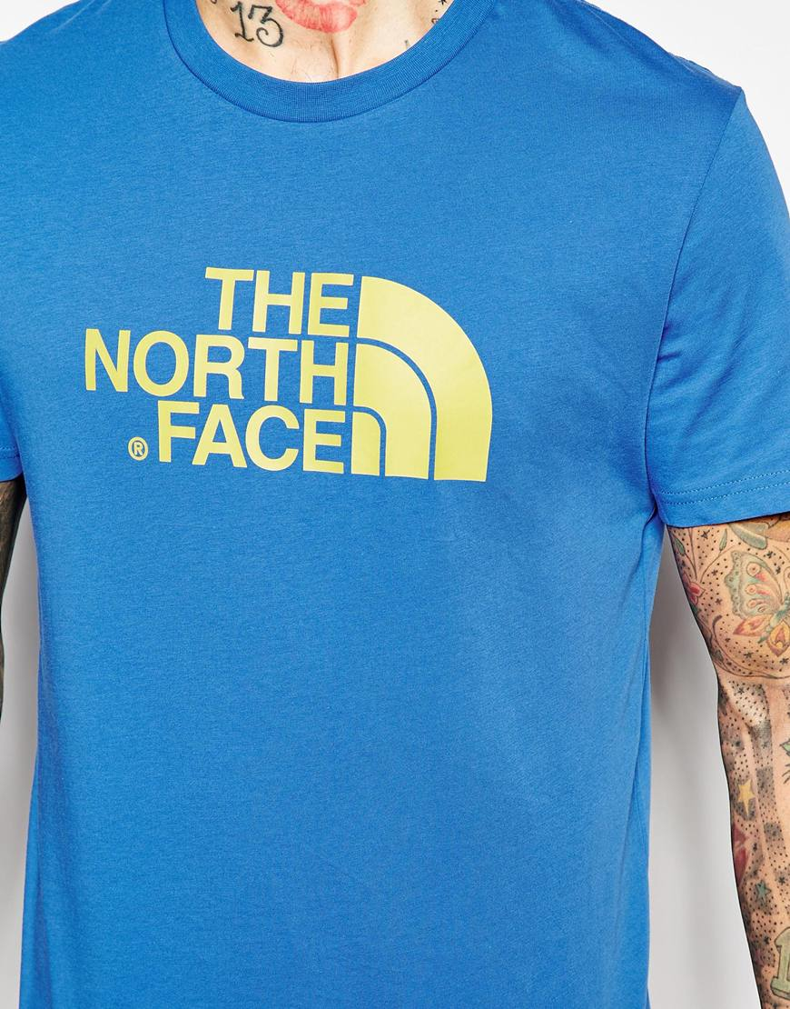 the north face blue t shirt