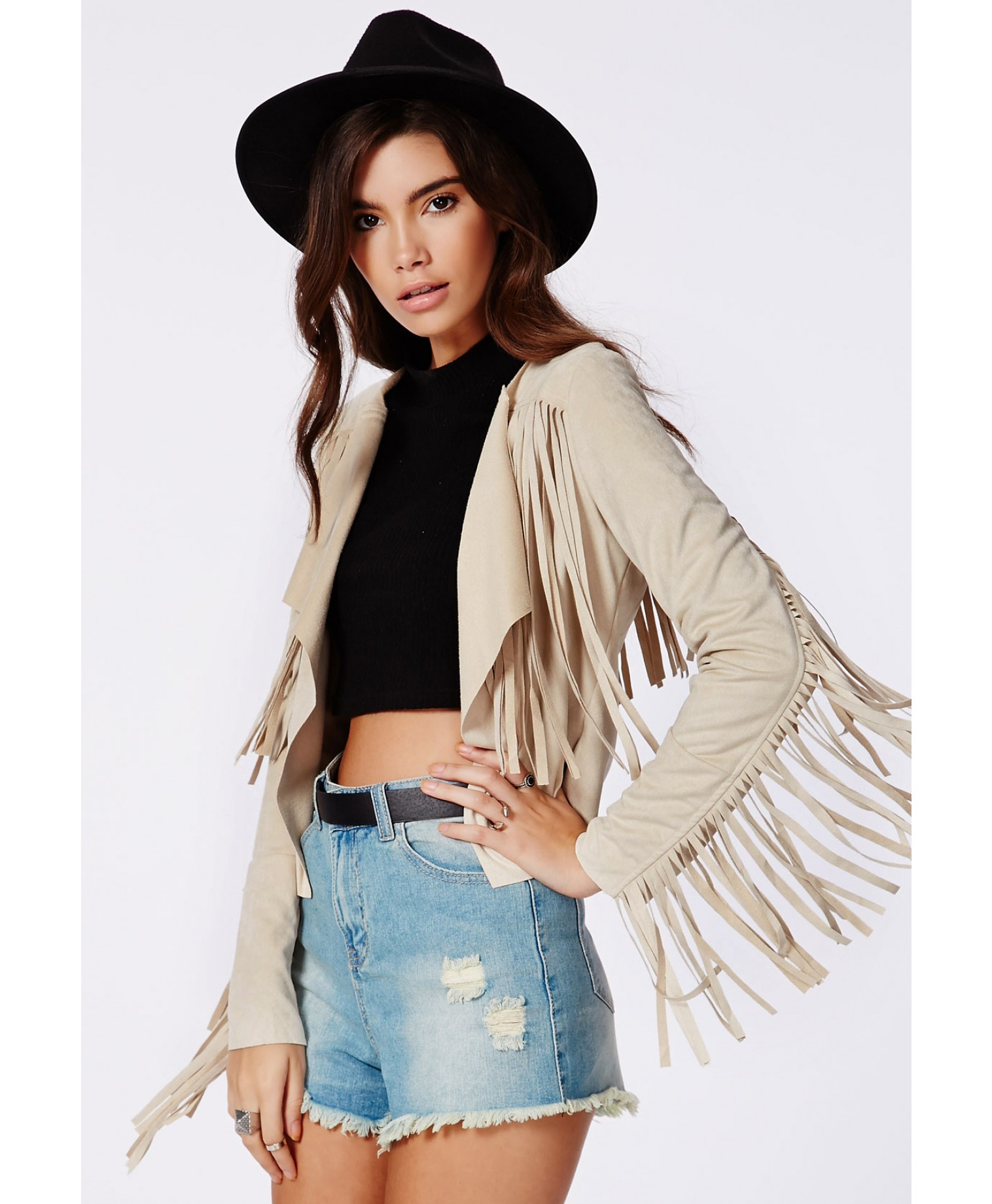 missguided fringe jacket