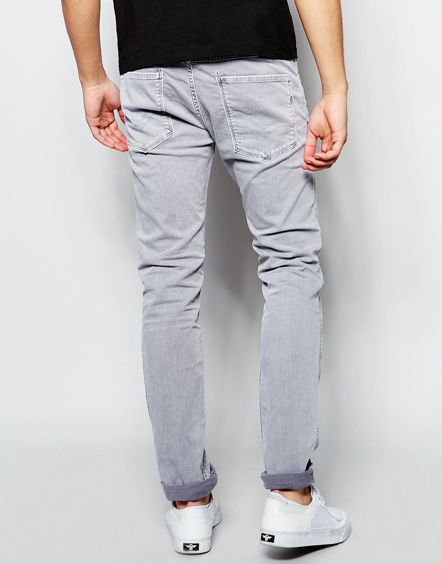 Bounce welfare Alert grey jeans slim fit mens march Special Steer