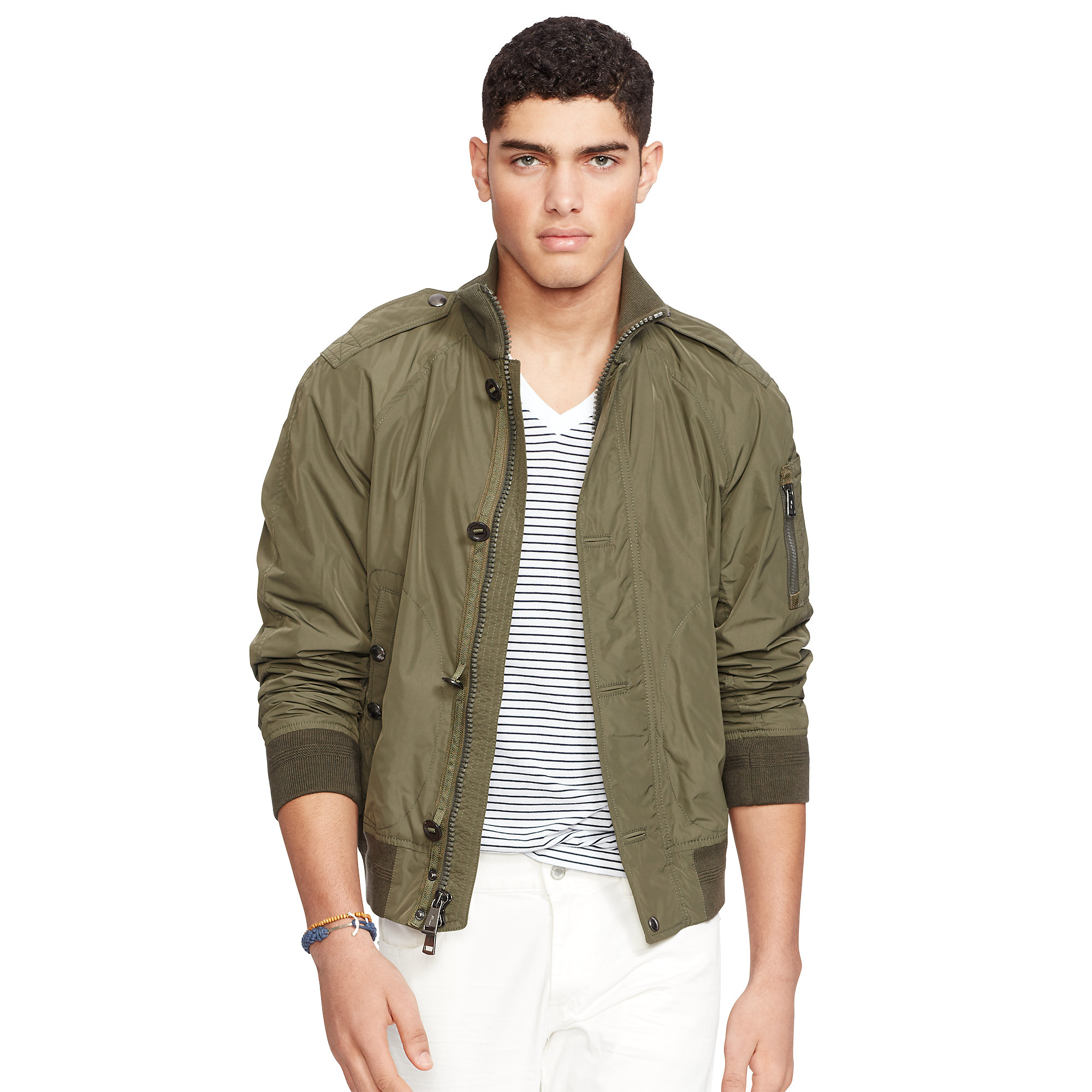 ralph lauren bomber jacket green