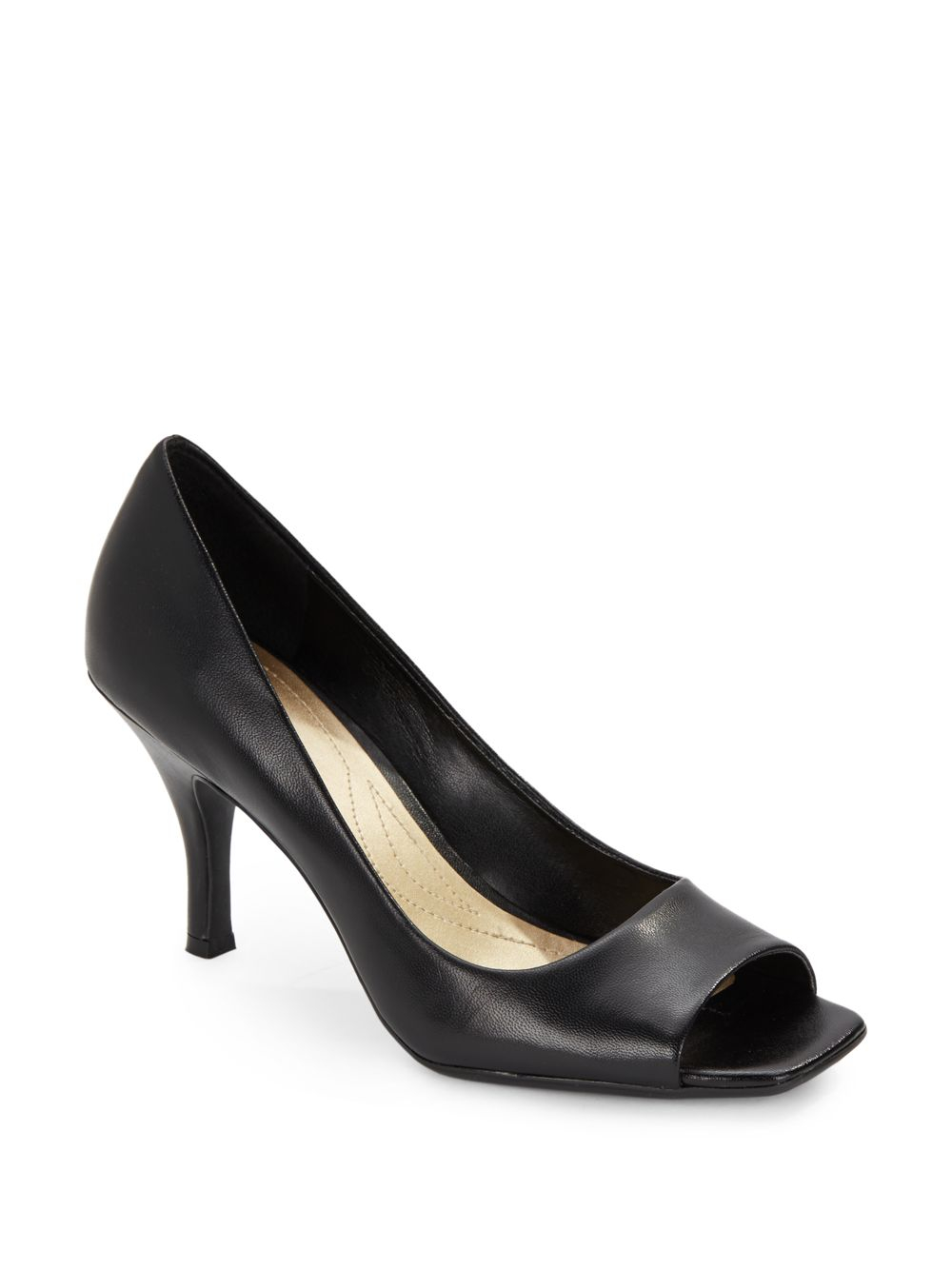 Tahari Riddle Leather Peep-toe Pumps in 