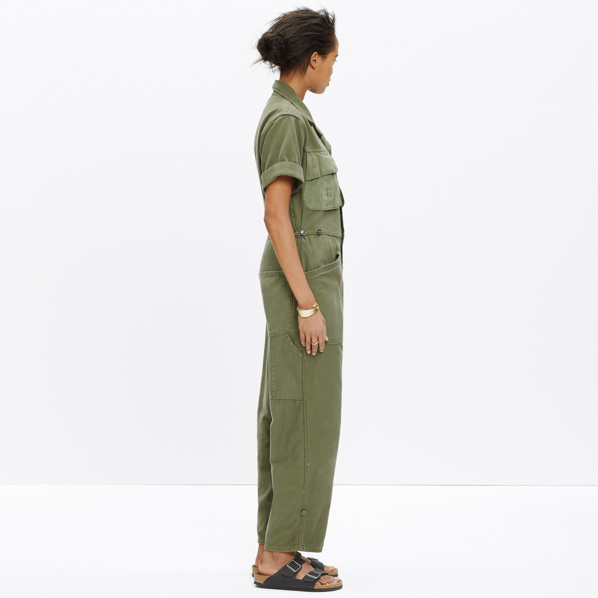 madewell green jumpsuit
