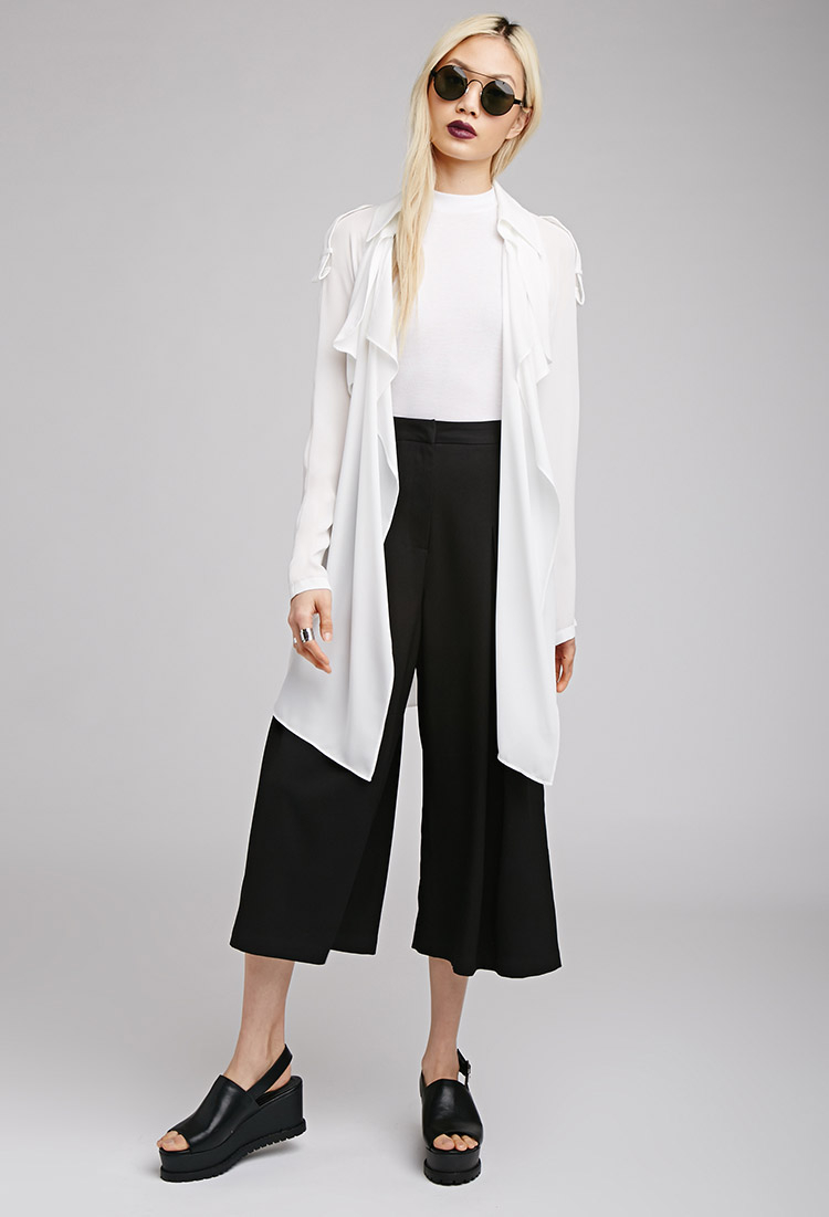 white chiffon jacket