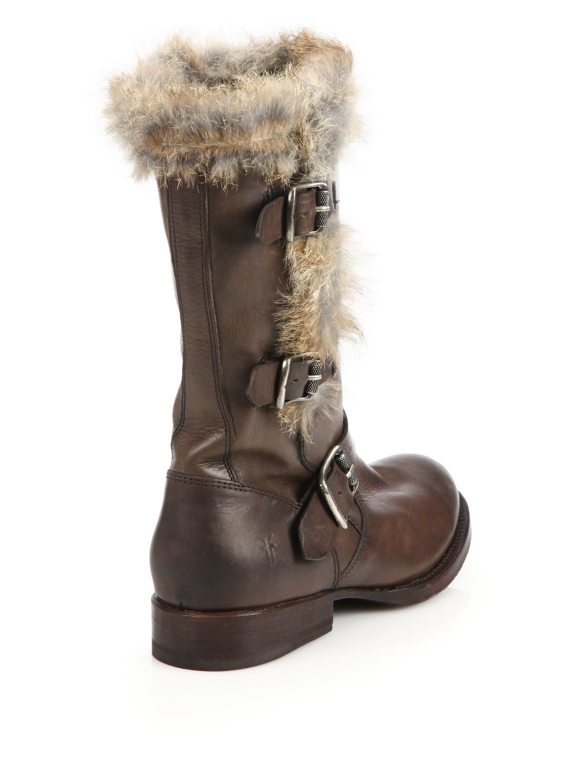 frye boots with fur inside