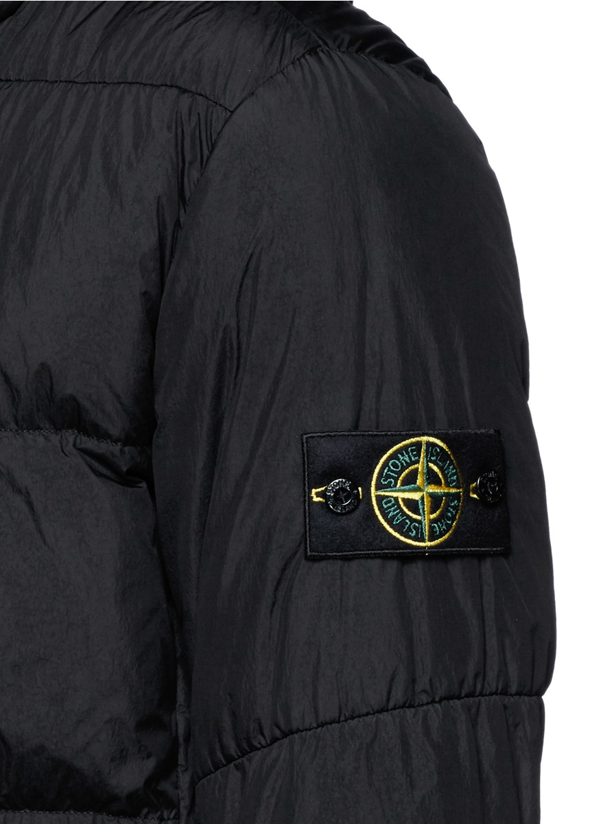 Stone Island Crinkle Reps Water-Resistant Quilted Jacket in Black for Men -  Lyst