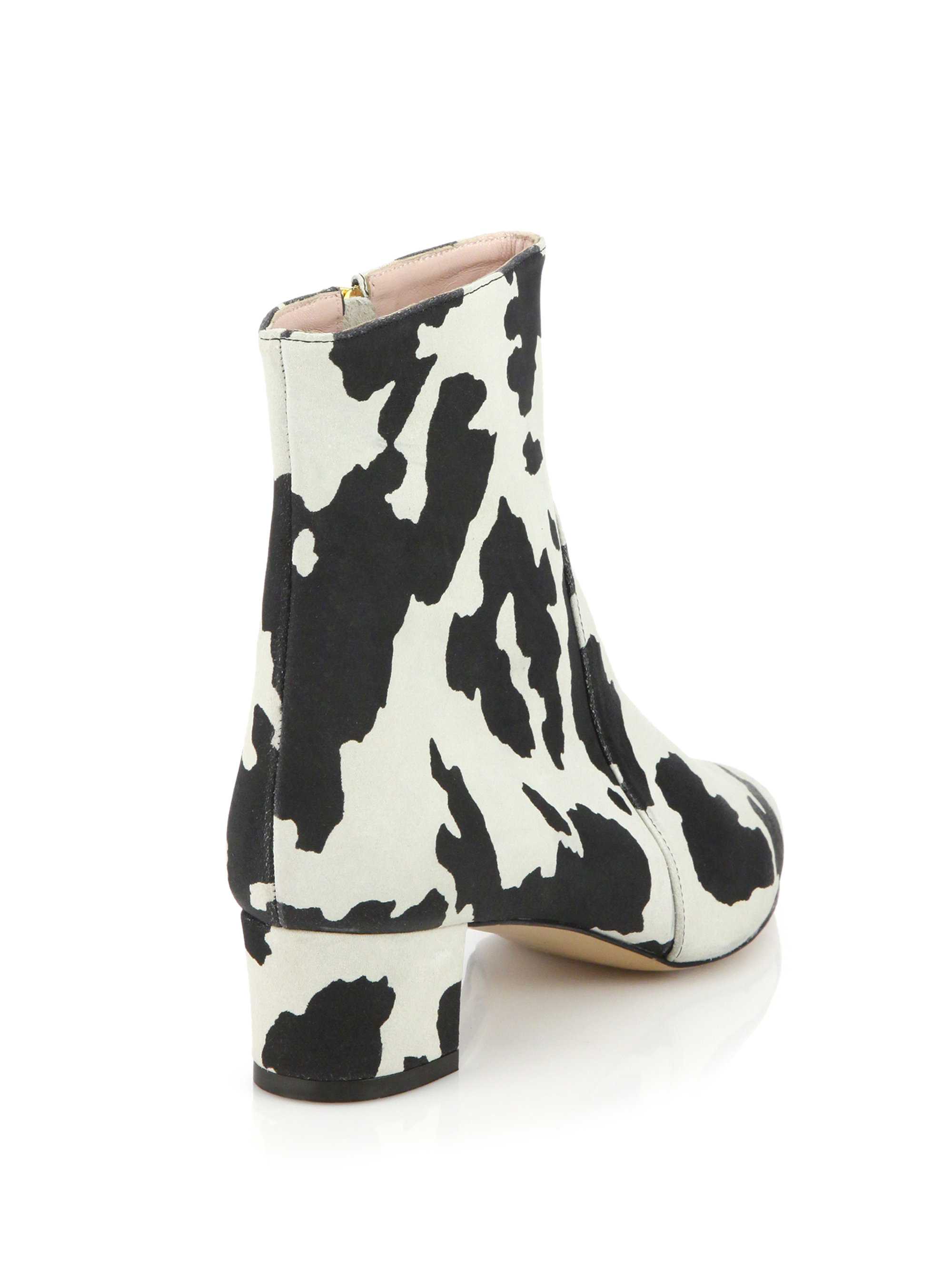 cow print booties