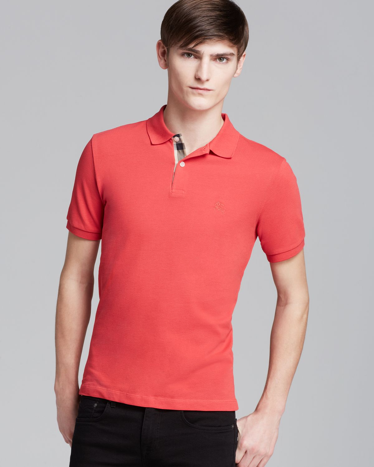 burberry slim fit polo