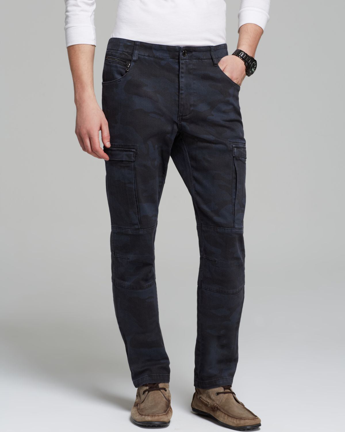 Michael Kors Camo Cargo Pants - Slim Fit in Indigo (Blue) for Men - Lyst