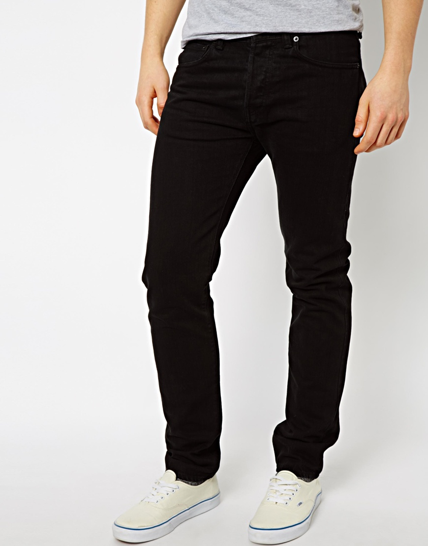 Edwin Slim Fit Jeans Ed80 in Black Onyx Denim for Men - Lyst