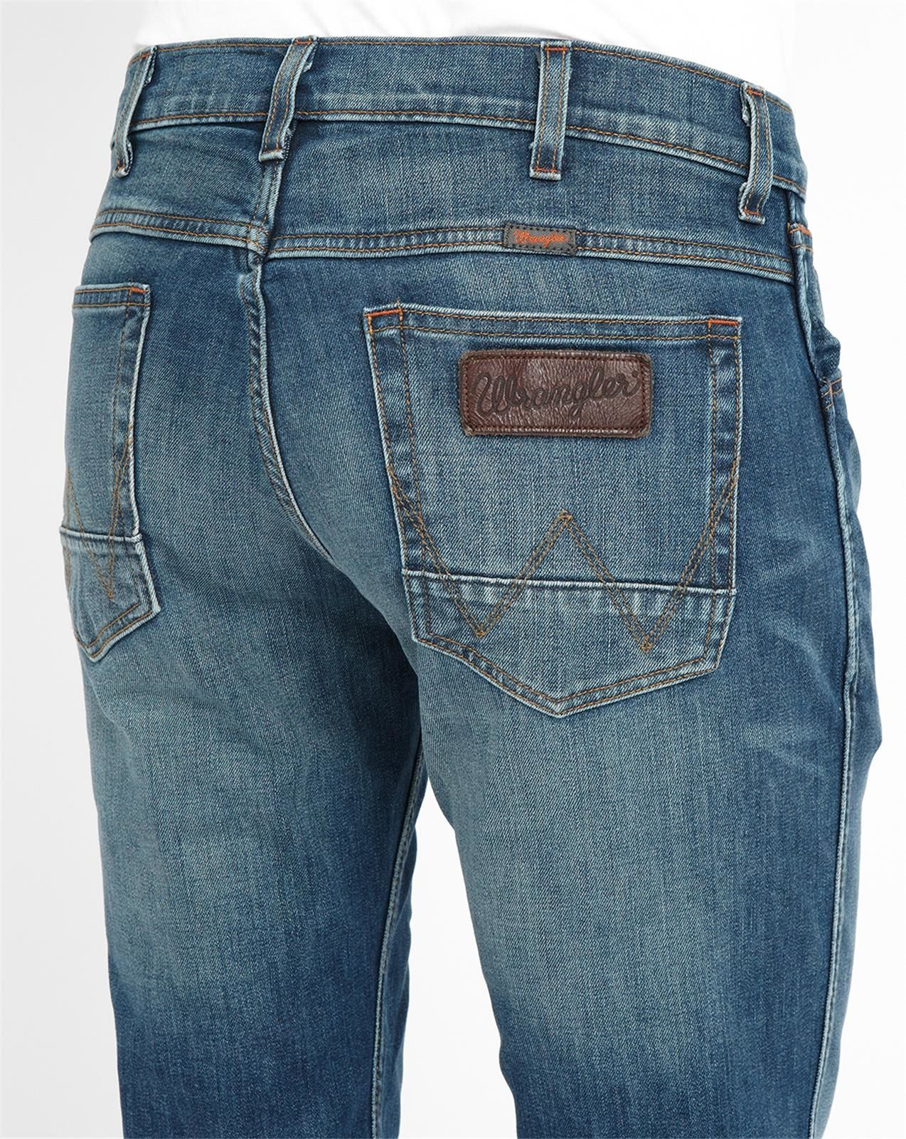 Wrangler Blue Washed Tapered Thermo Light Jeans in Blue for Men | Lyst