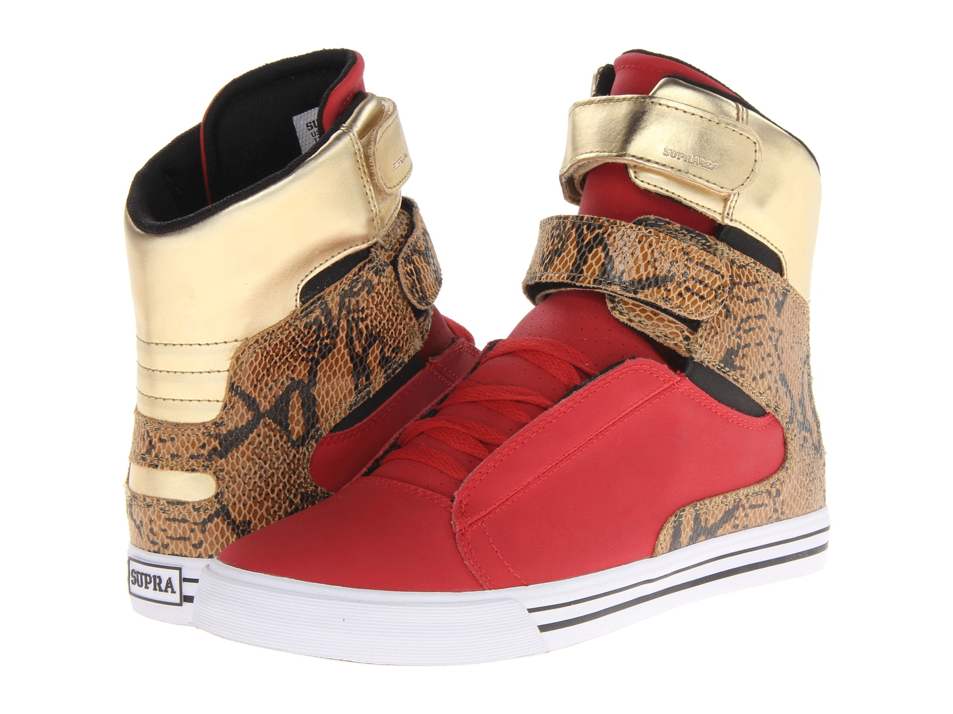 Supra Society Ii in Red/Gold/White (Red 