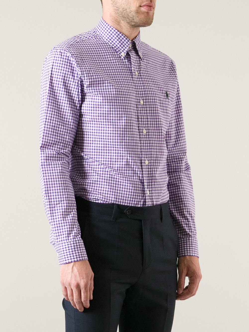 Polo Ralph Lauren Checked Shirt in Purple for Men | Lyst