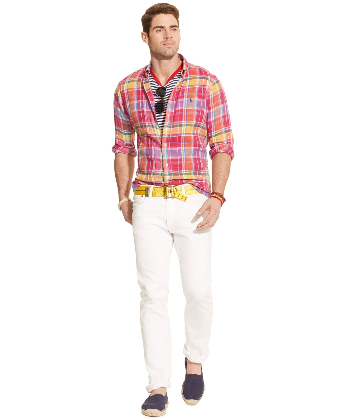 red plaid polo button down red plaid polo button down