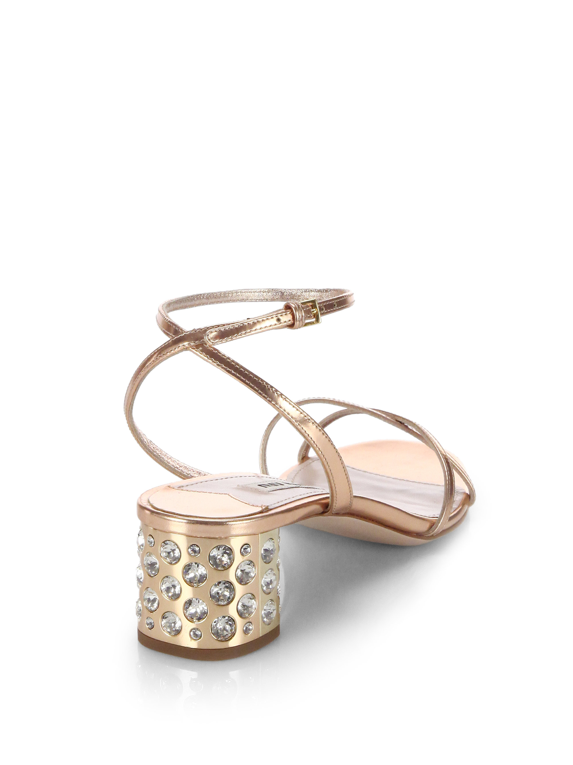 miu miu crystal sandals