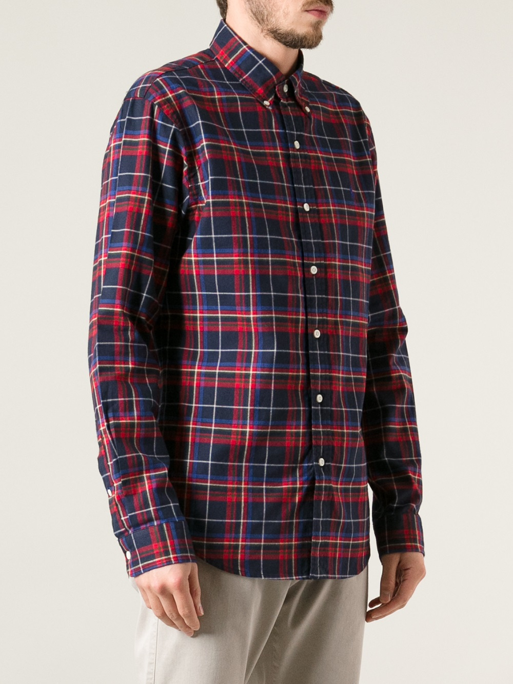 red plaid polo button down red plaid polo button down