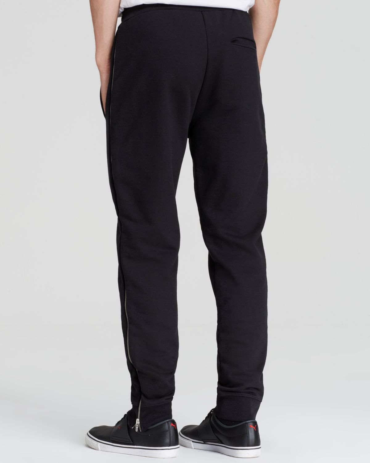 McQ Side Zip Sweatpants in Black for Men - Lyst