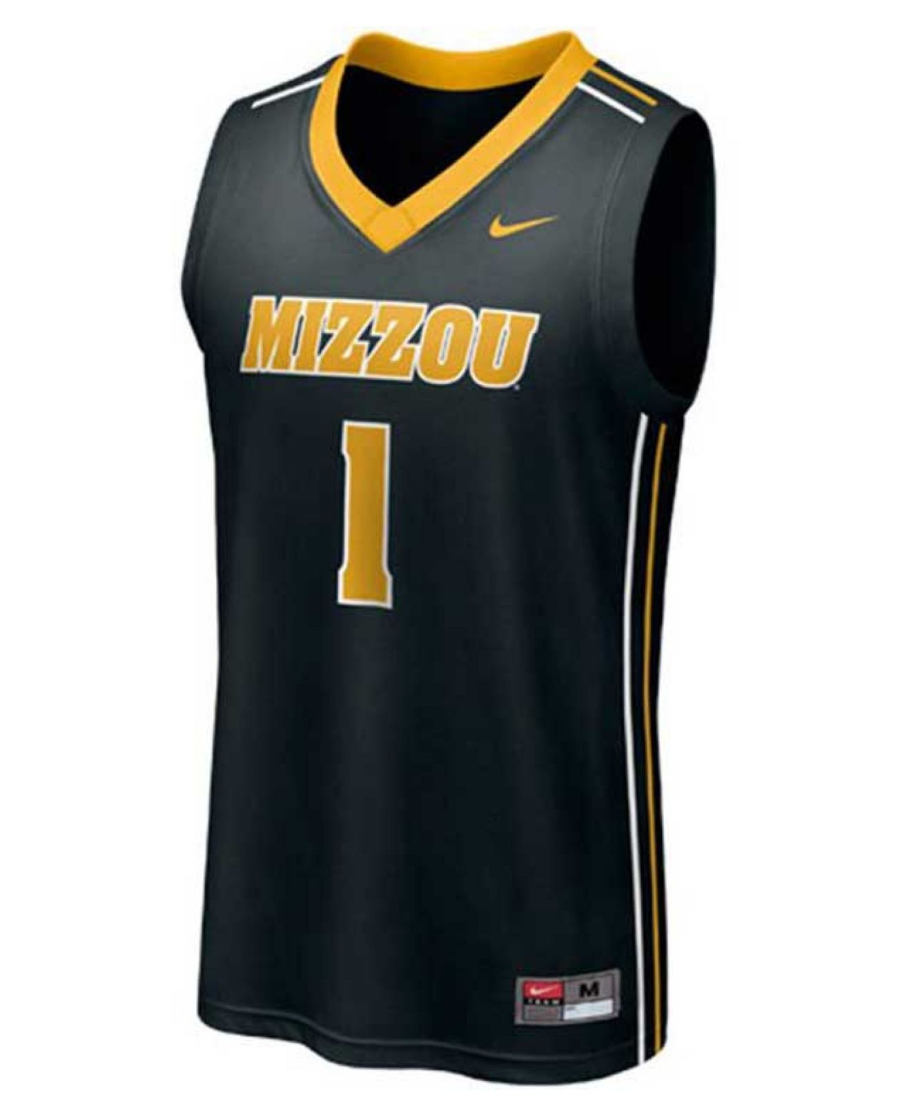 Nike Men's Missouri Tigers Replica Basketball Jersey in Black for Men