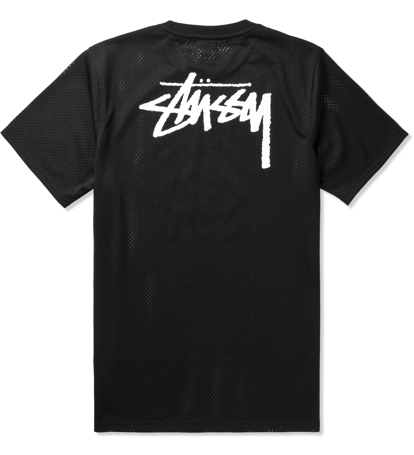 Stussy Black Mesh Ss T-Shirt in Black for Men | Lyst