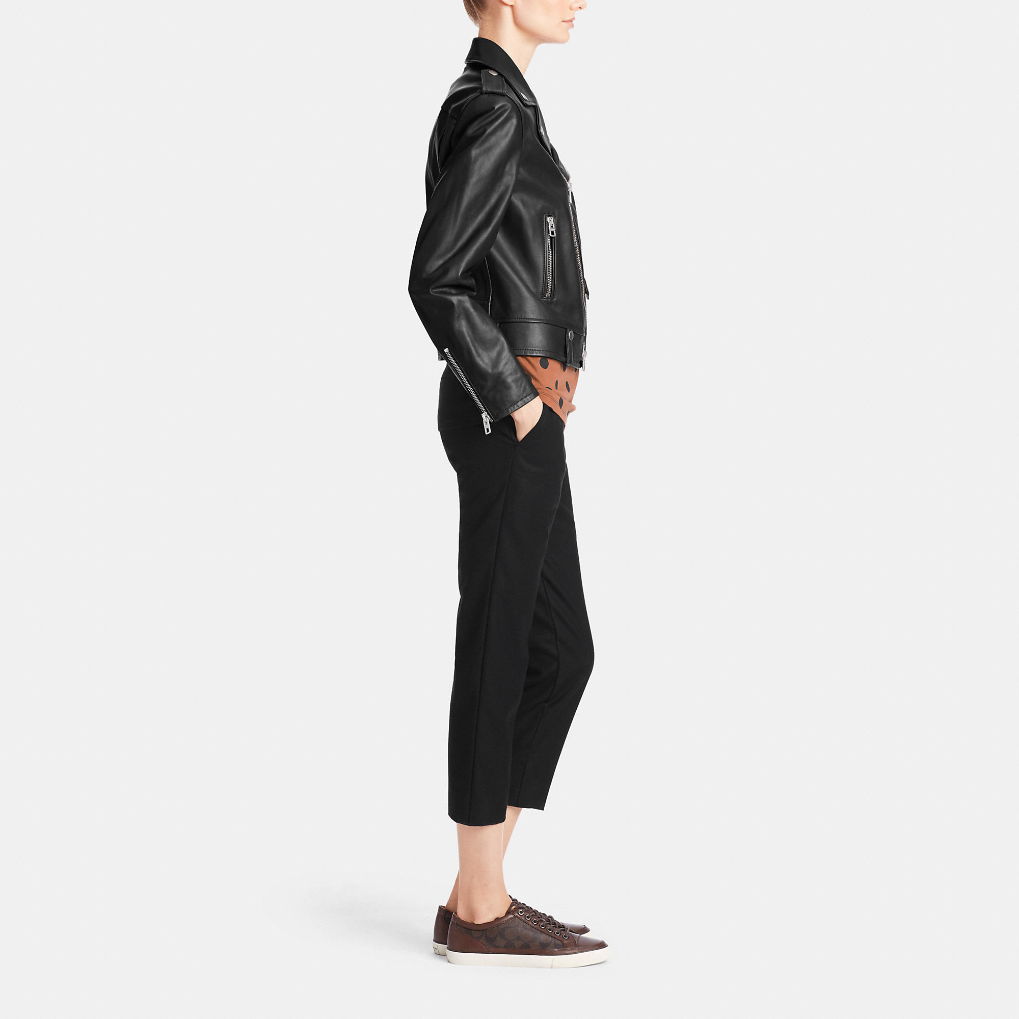 Coach Black Icon Moto Jacket