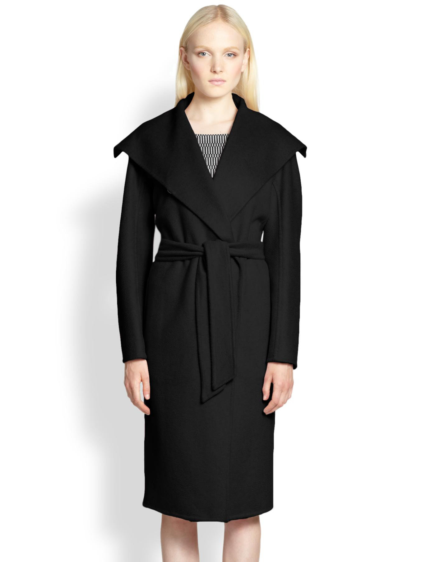 Max mara Eliana Cashmere Coat in Black | Lyst