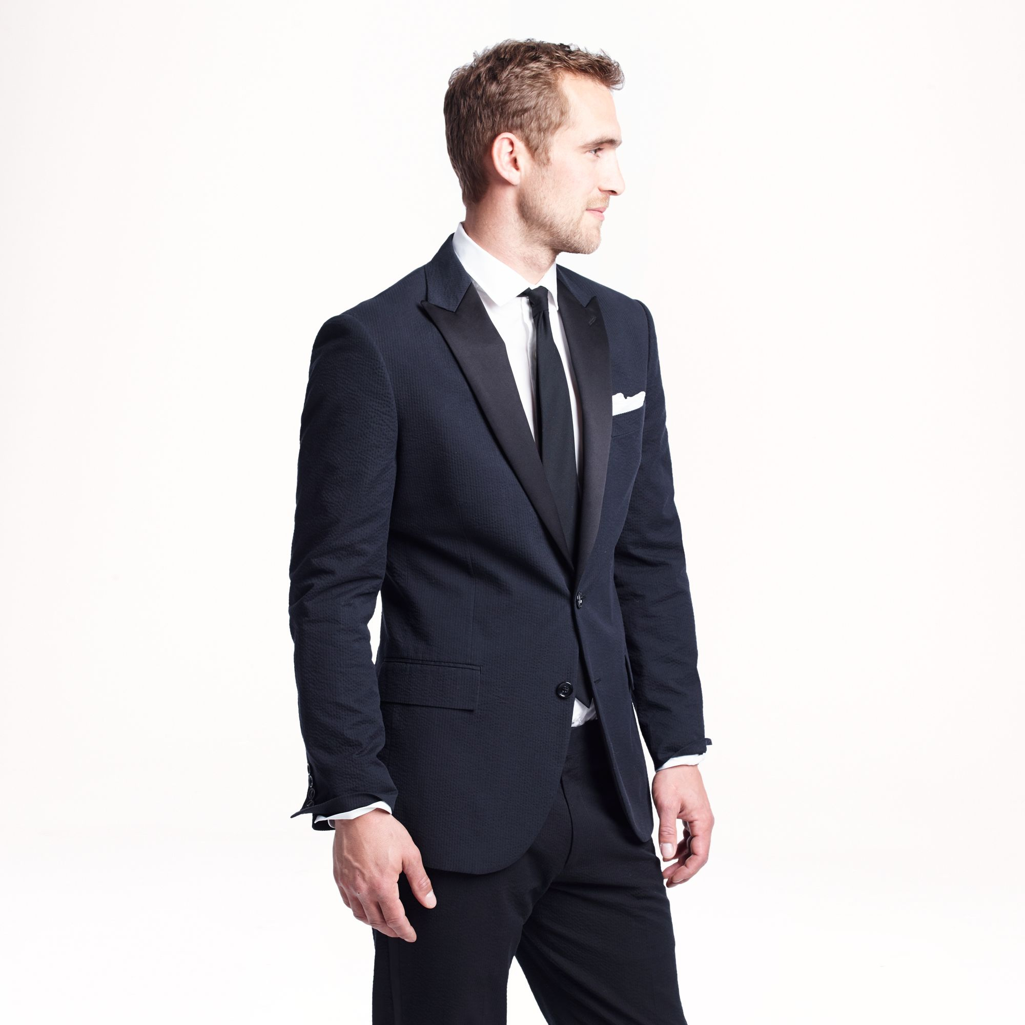 J.crew Ludlow Slim Tuxedo Pant In Japanese Seersucker in Black for Men Lyst