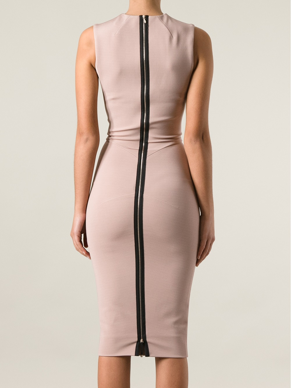 Lyst Victoria Beckham Fitted Dress in Pink