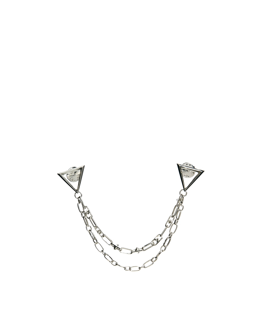 silver collar chain