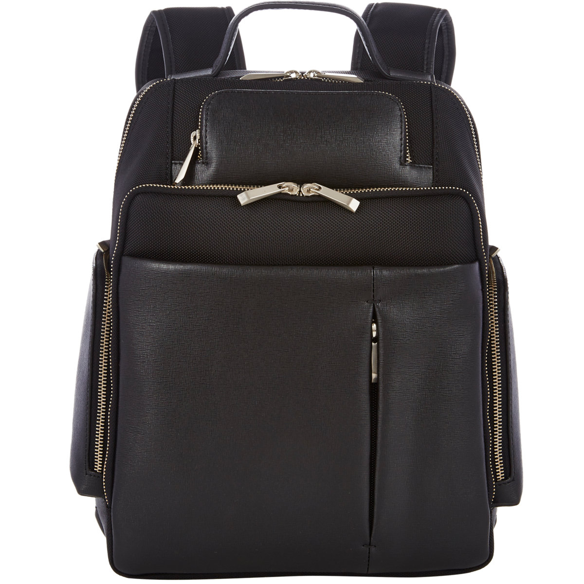 Barneys new york Saffiano Leather-Trimmed Backpack in ...