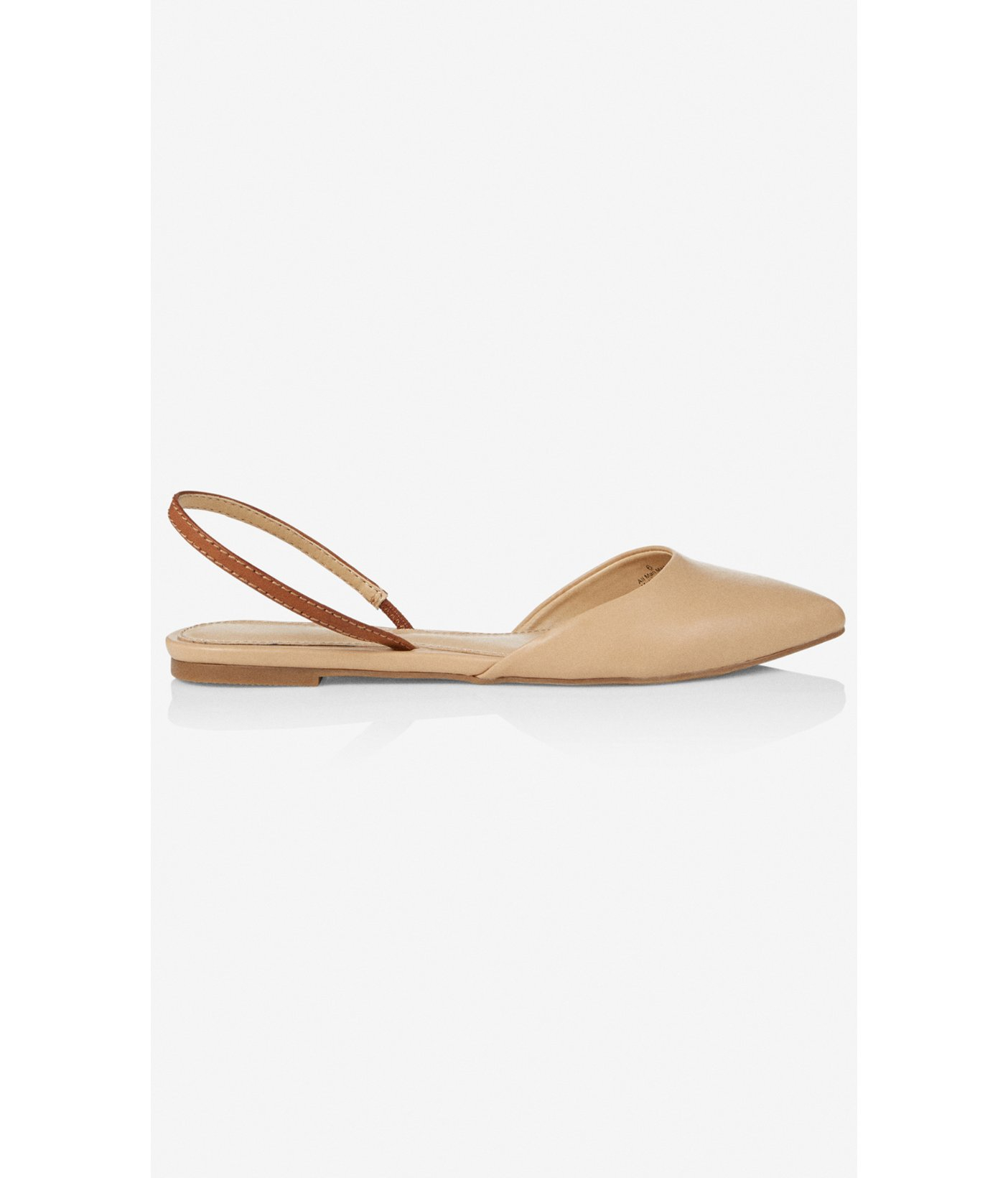pointed toe flat slingbacks